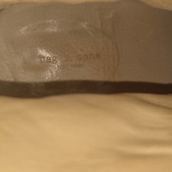 RAG & BONE DREA WHITE LEATHER BOOT – WICKER HEEL – WOMEN’S US 9 – MADE IN ITALY - Picture 8 of 13